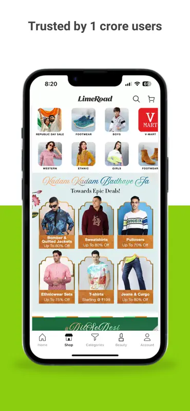LimeRoad Online Shopping App screenshot 2 of 4