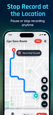 GPS Save Route & Location iPhone screenshot