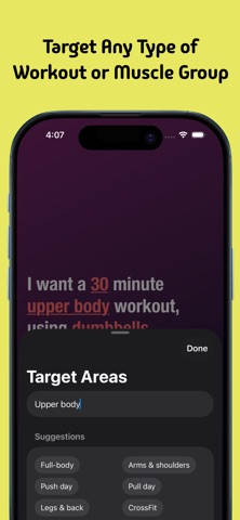 InstaSet: AI Workout Generator iPhone screenshot