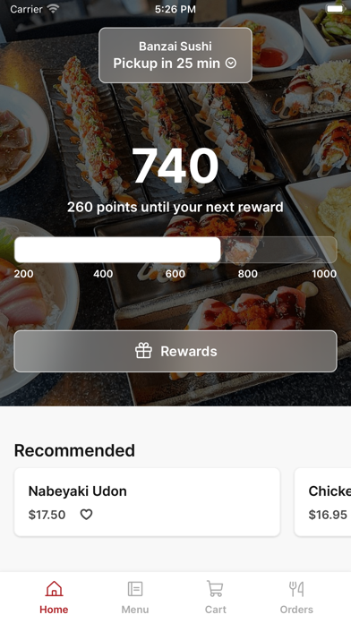 Banzai Sushi Restauran iPhone screenshot 1 - Food & Drink app