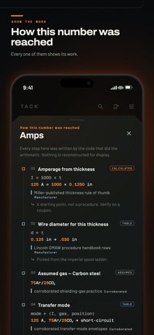 Tack: Welding Calculator Screenshot 2 of 6