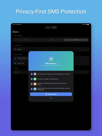 SMS Cleaner+ iPad screenshot