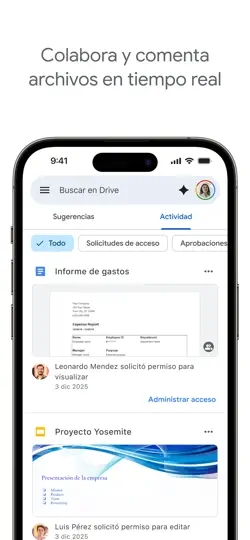 Captura de pantalla de Google Drive – Almacenamiento en iPhone 5