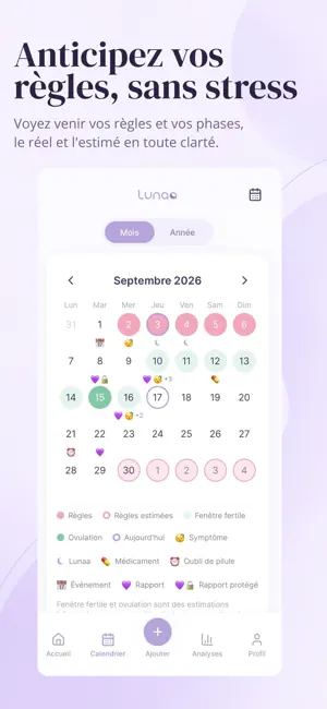 Lunaa – Suivi de cycle screenshot 2
