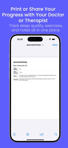 Sleep Apnea & Snore Exercises iPhone screenshot