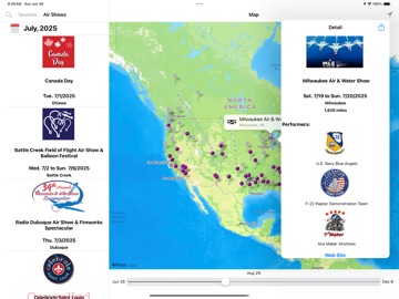 Air Show Calendar iPad screenshot
