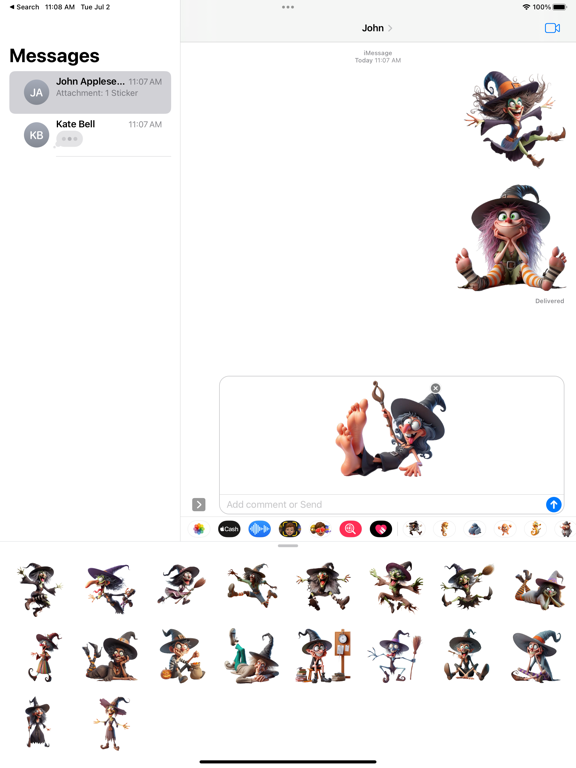 Screenshot #6 pour Wacky Witch Stickers