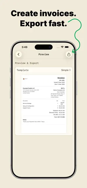 Invoice Maker - InvoLumo screenshot 1