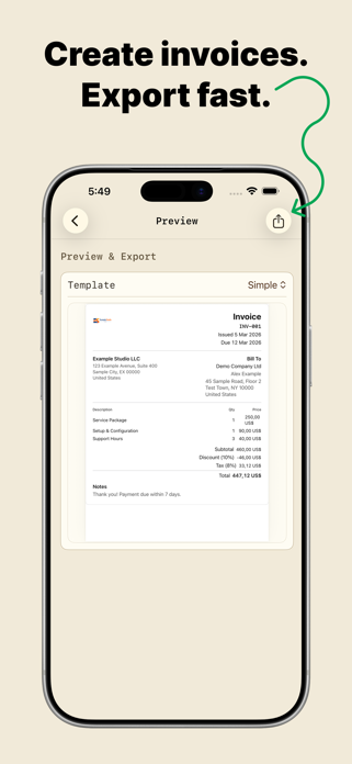 Invoice Maker - InvoLumo Screenshot 1 of 3