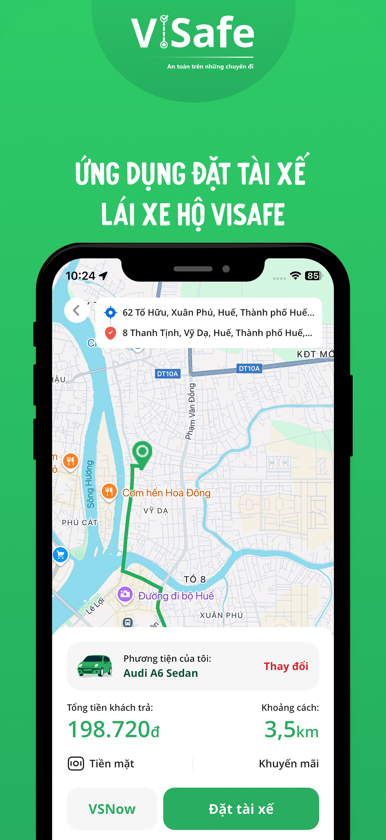 ViSafe - Thuê tài xế lái xe hộ
