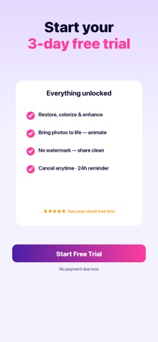AI Restore Old Photos - PicFix iPhone screenshot