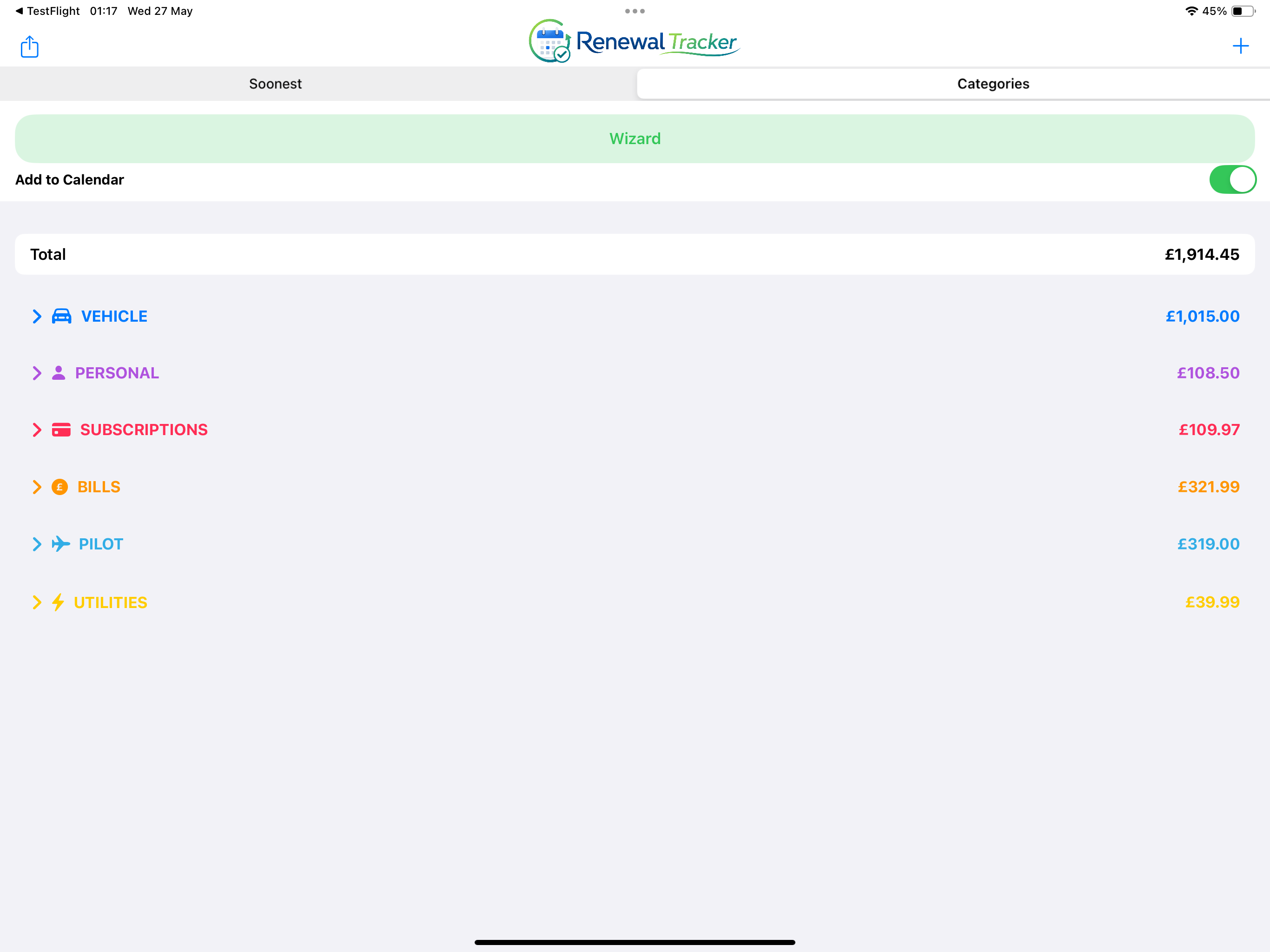 Renewal Tracker