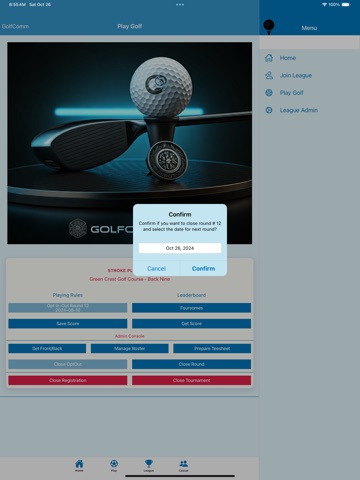 golfcomm iPad screenshot