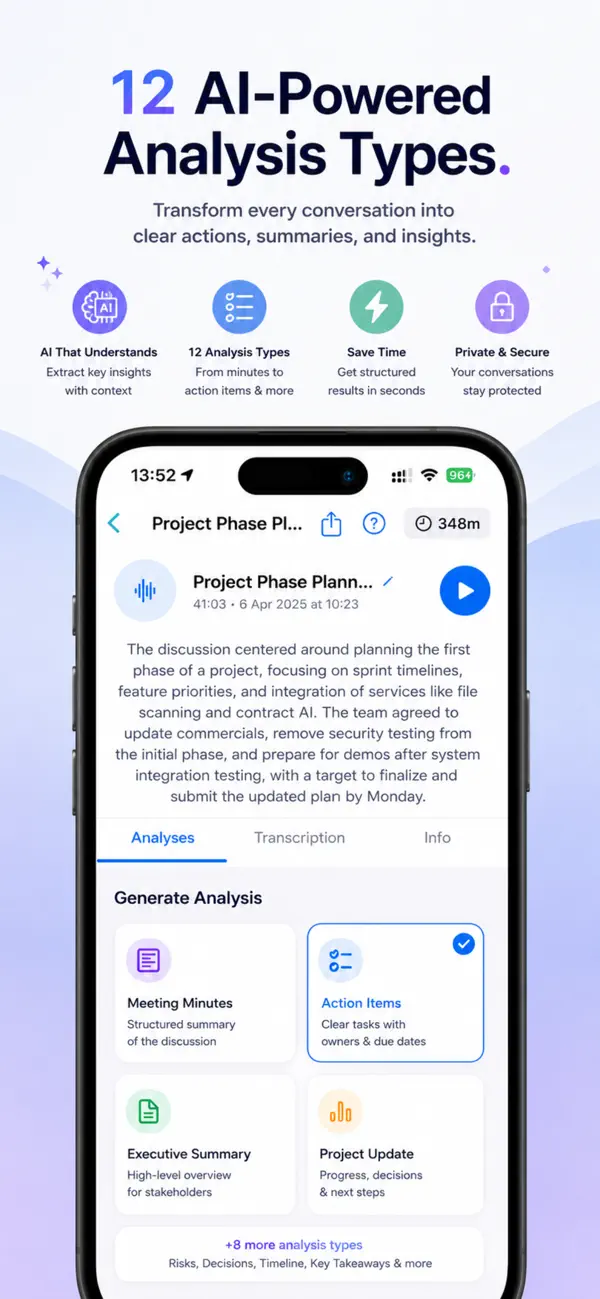 Screenshot #1 pour AI Minute - Smart Meeting