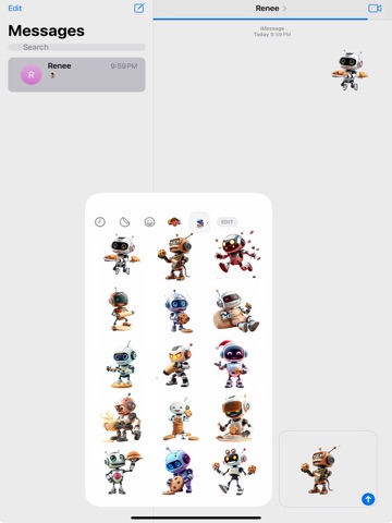 Cookie Robot Stickers iPad screenshot