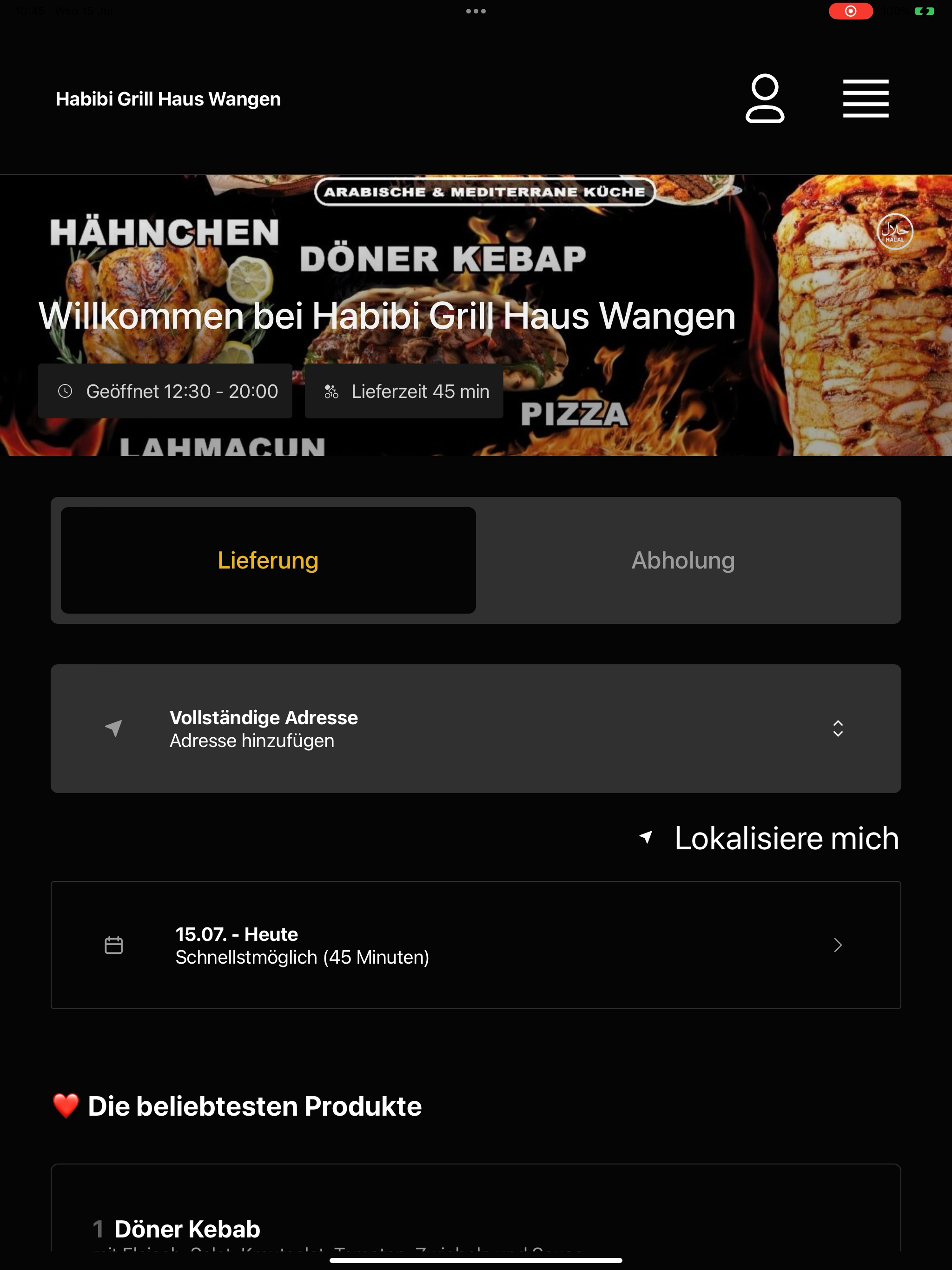Habibi Grill Haus Wangen screenshot 12