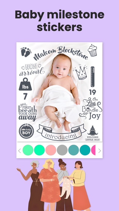 Pregnancy announcement -Giggly iPhone screenshot 8 - Photo & Video app