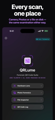 QRLume: Forensic QR Scanner Screenshot 5 of 6