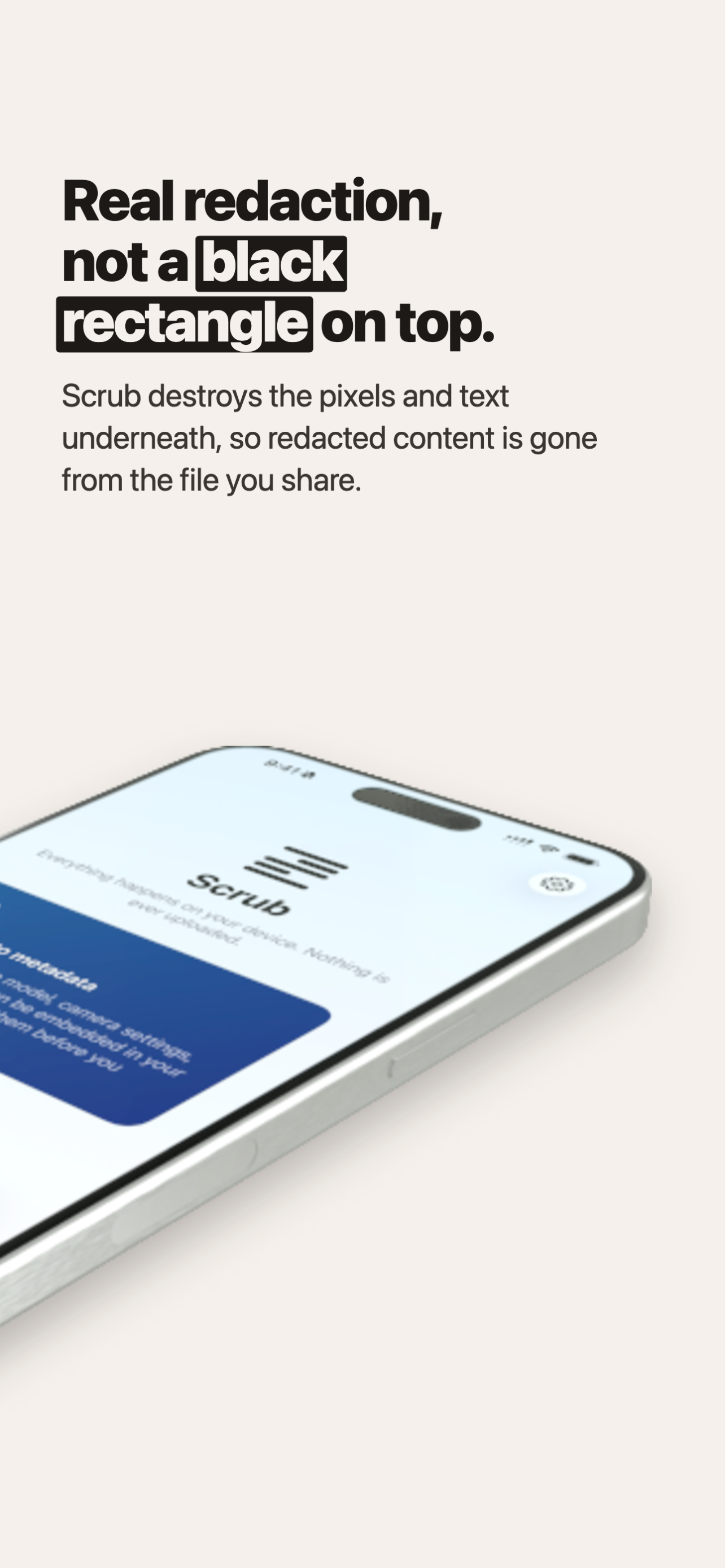 Scrub: On-Device Redaction screenshot 2