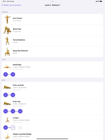 Caliscool: Calisthenics iPad screenshot