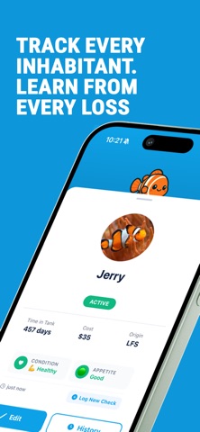Reefi: Aquarium Tracker iPhone screenshot