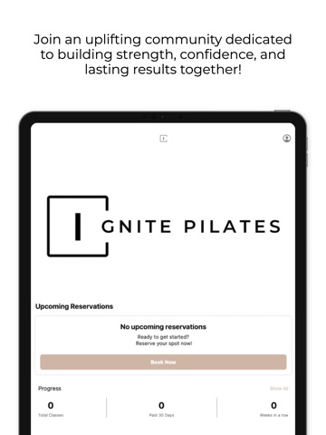 Ignite Pilates TX iPad screenshot