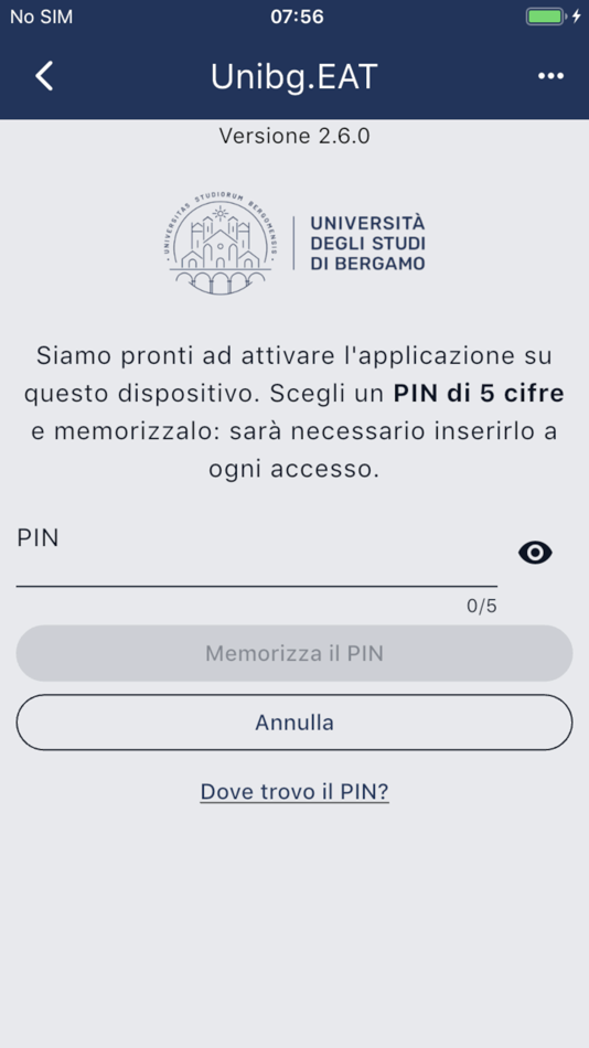 #3. Unibg.EAT (iOS) Podle: In4matic srl