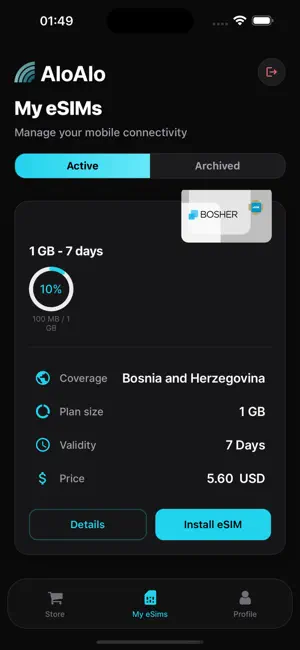 AloAlo eSIM screenshot 4