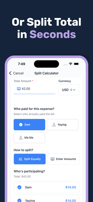 FairSplit: Settle Expenses Screenshot 7 of 9