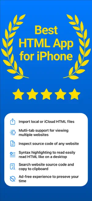 HTML Viewer: View Source iPhone screenshot 1