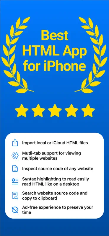 HTML Viewer: View Source screenshot 1 of 4