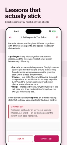 Nails Exam: Nail Tech Prep iPhone screenshot