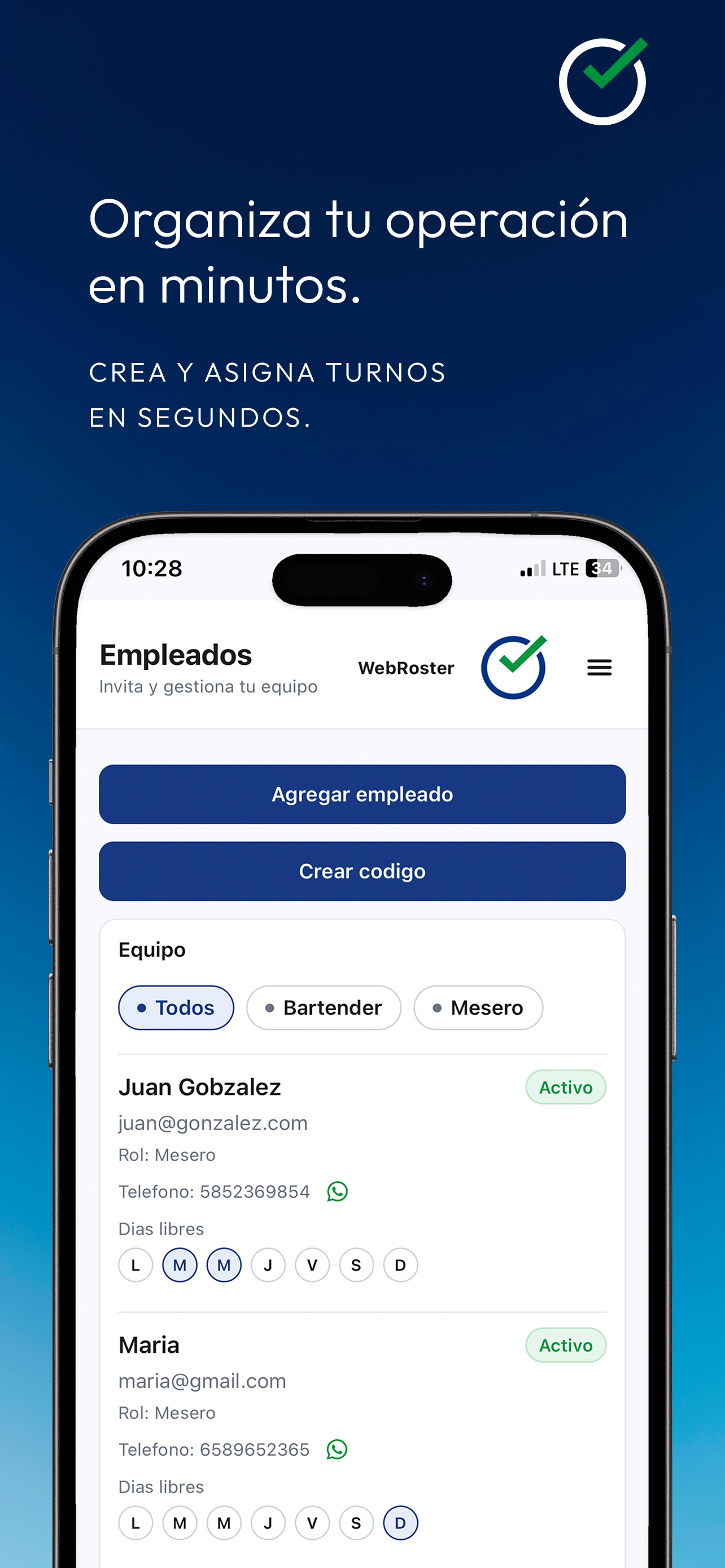 WebRoster screenshot 3
