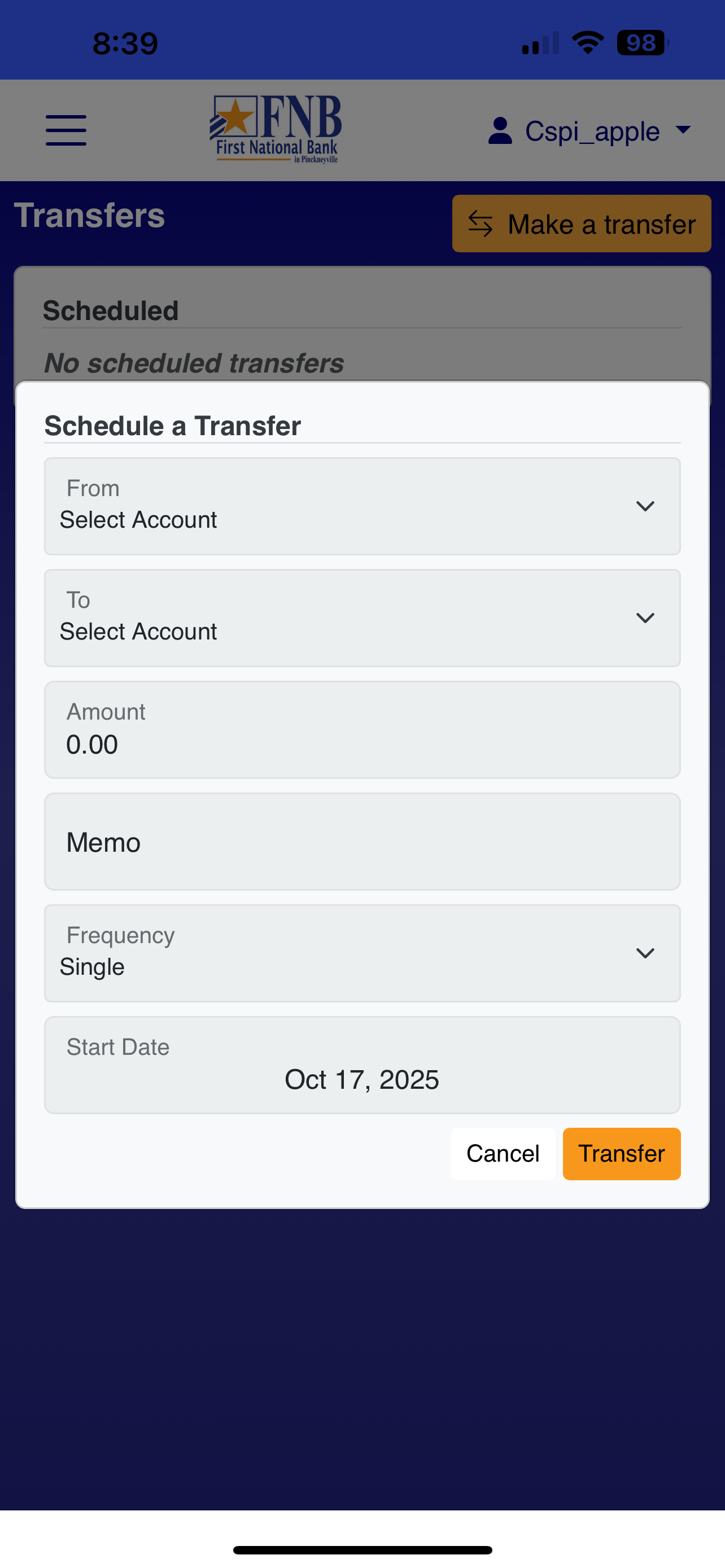 FNB Pville Mobile App screenshot 3