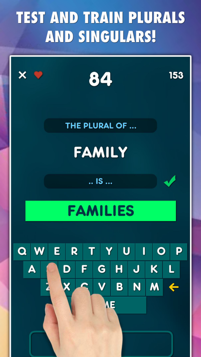 Screenshot #1 pour Plurals & Singulars Test