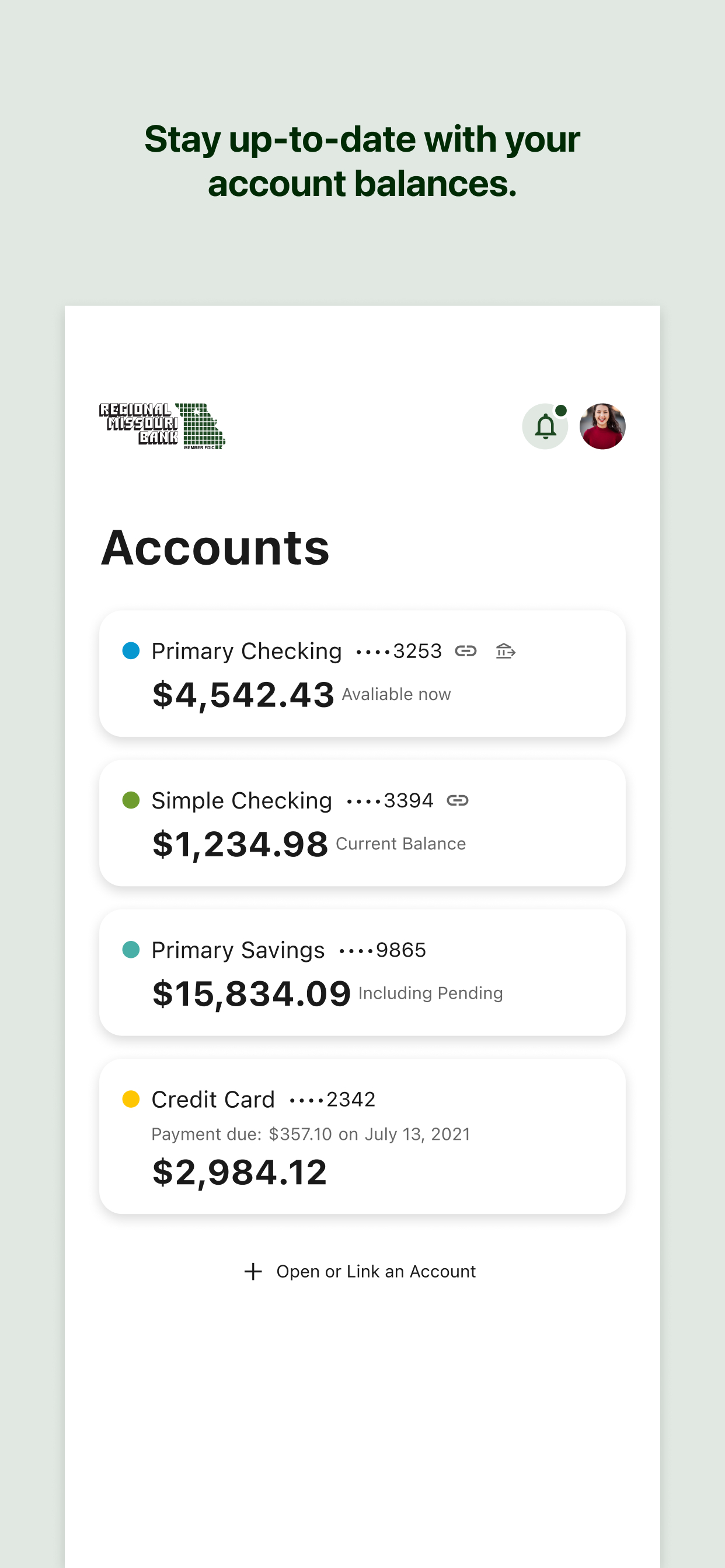 Regional Missouri Bank screenshot 2