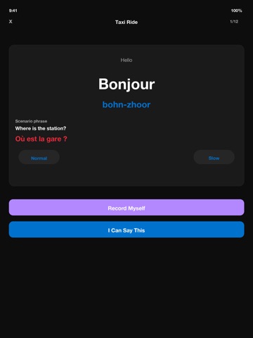 SpeakEasy French iPad screenshot