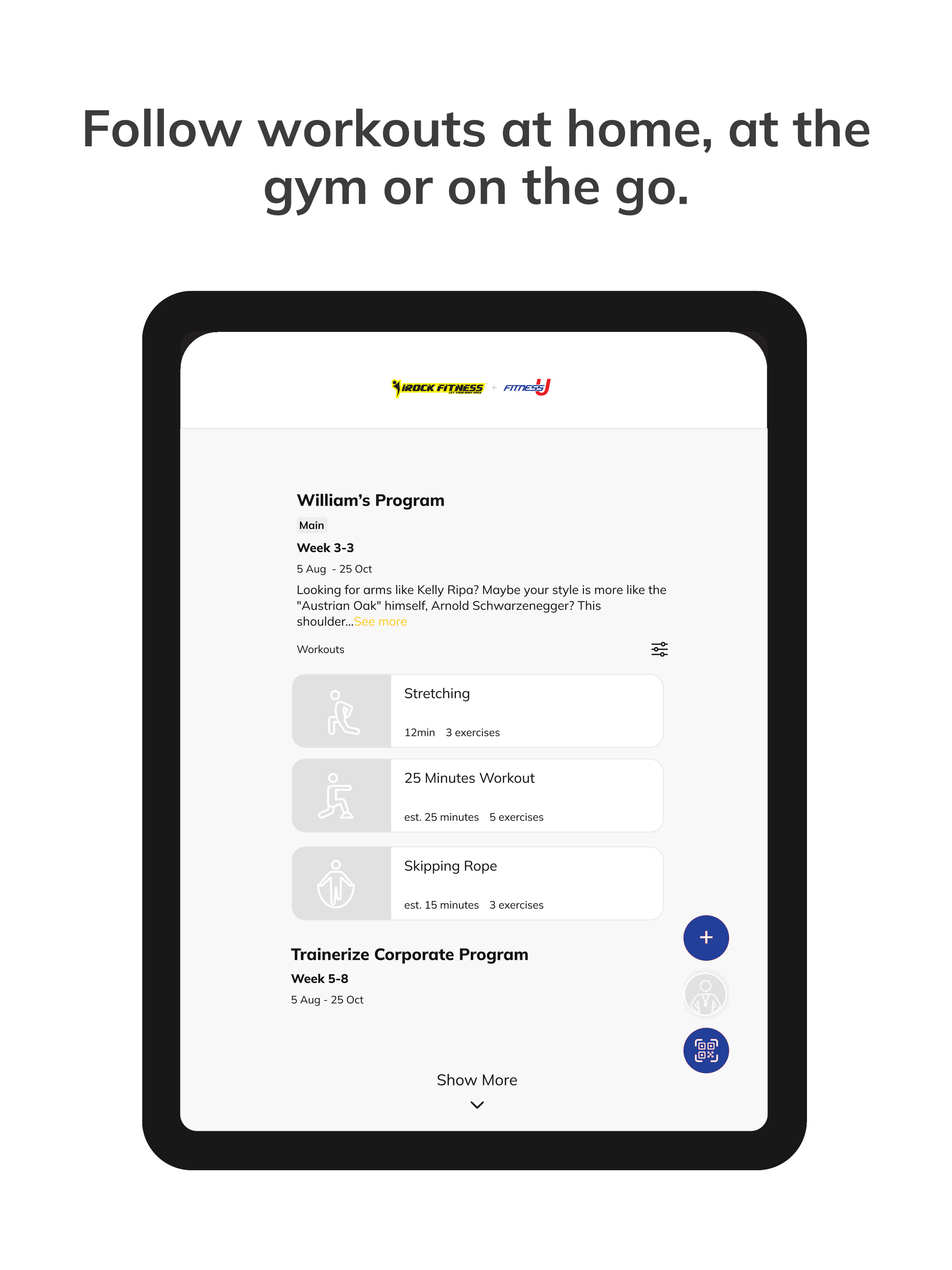 FitnessU and iRock Fitness