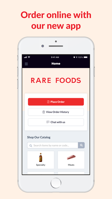 Screenshot 1 of Rare Foods App