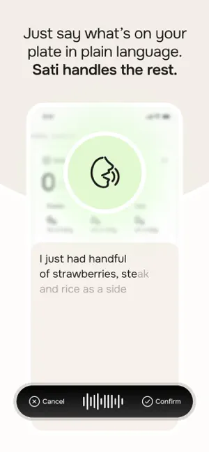 Sati: AI Calorie & Macro Coach screenshot 2