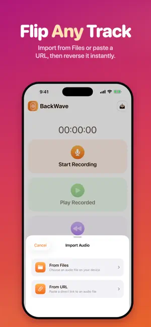 Reverse Audio Voice: BackWave screenshot 4