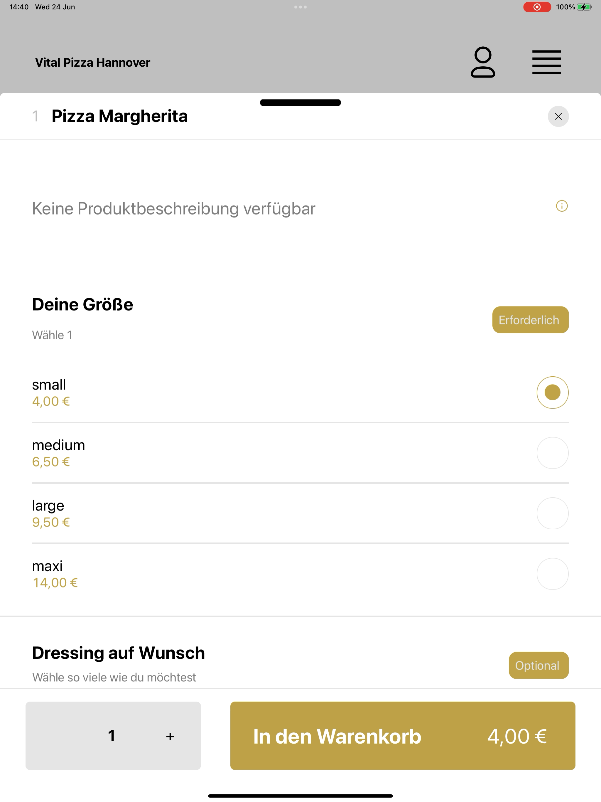 Vital Pizza Hannover