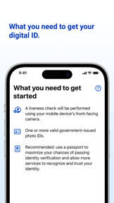 eID-Me Digital ID screenshot