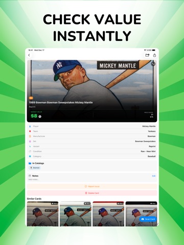Sports Cards Value Scanner iPad screenshot
