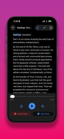 LinkReader: Articles to Audio screenshot