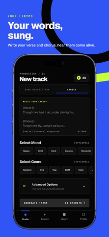 Melodyia: AI Song Creator iPhone screenshot