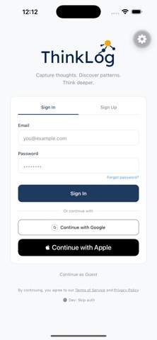 ThinkLog: Idea ->Concrete Plan screenshot