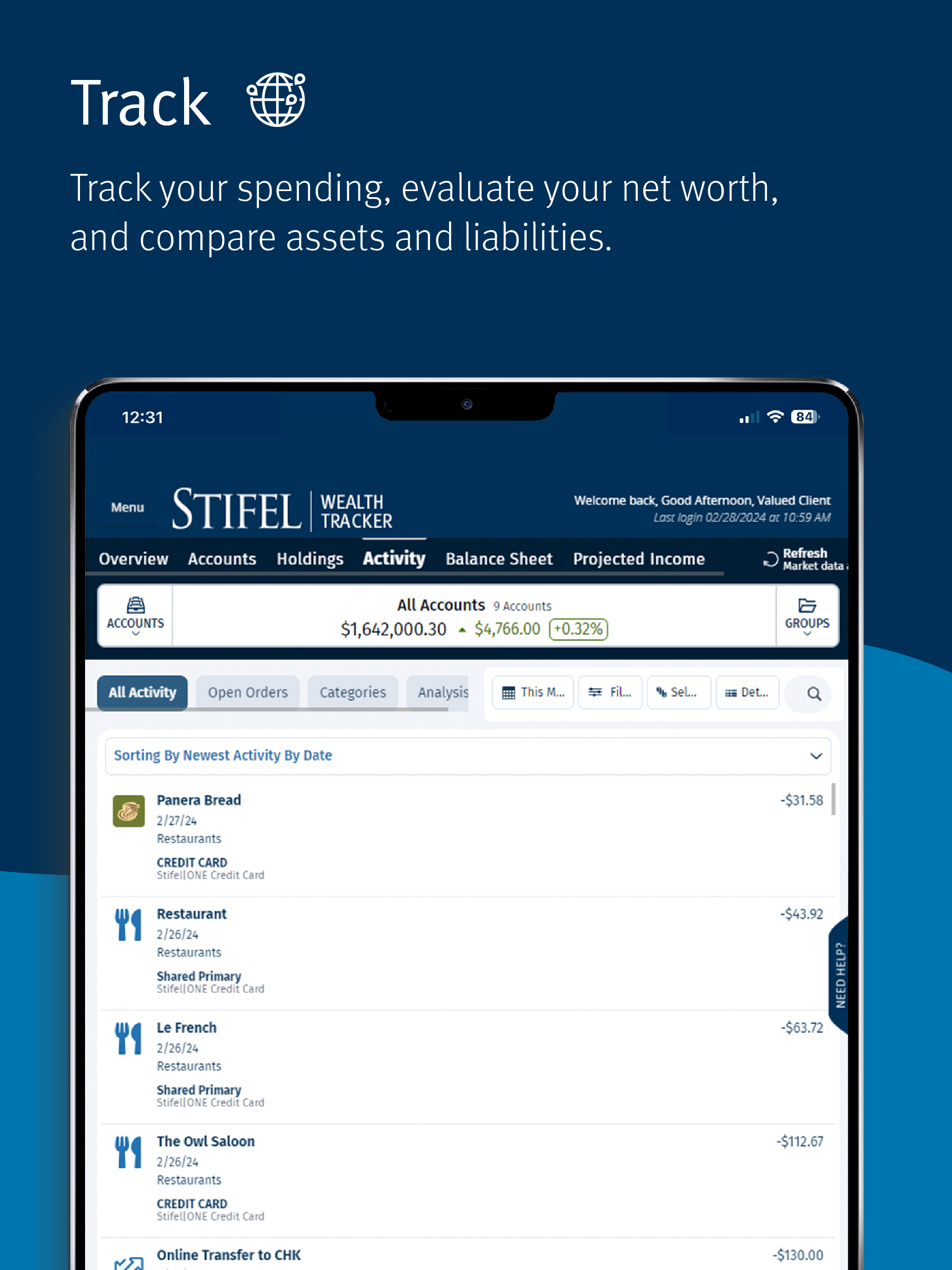 Stifel Wealth Tracker