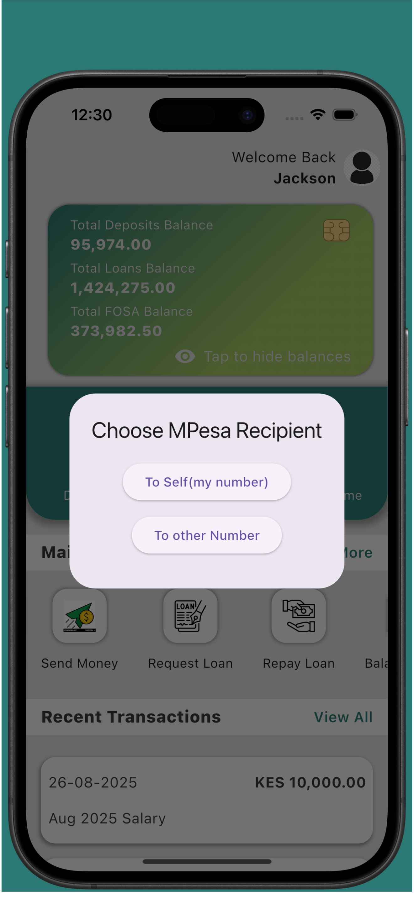 NSSF SACCO M-Banking screenshot 3
