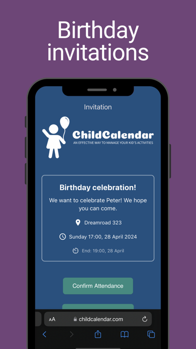 ChildCalendar Screenshot
